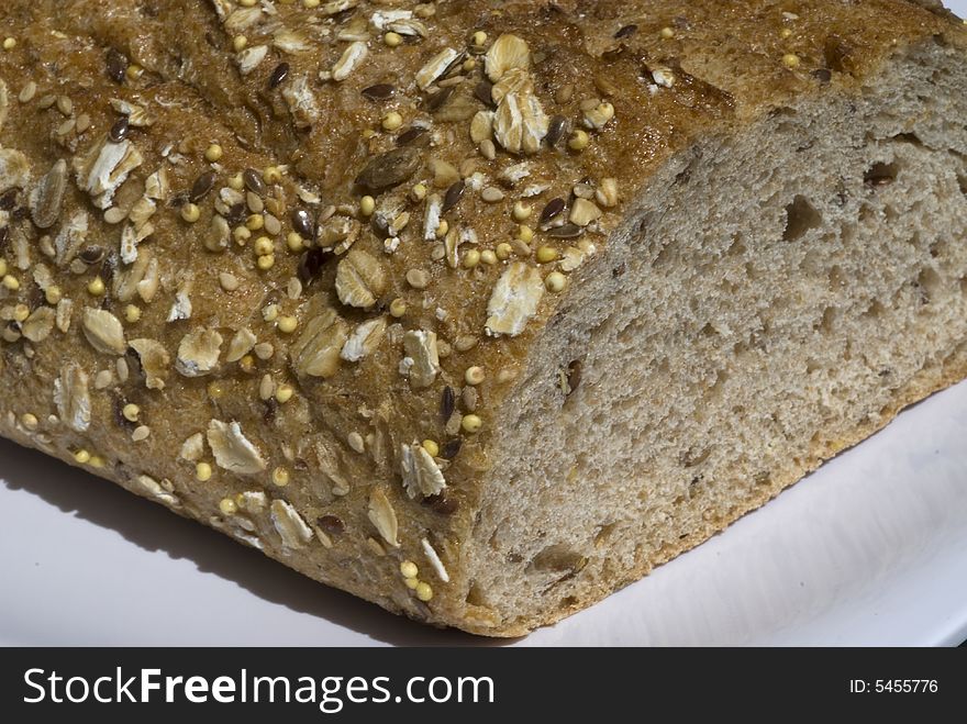 A loaf of artisan bread.