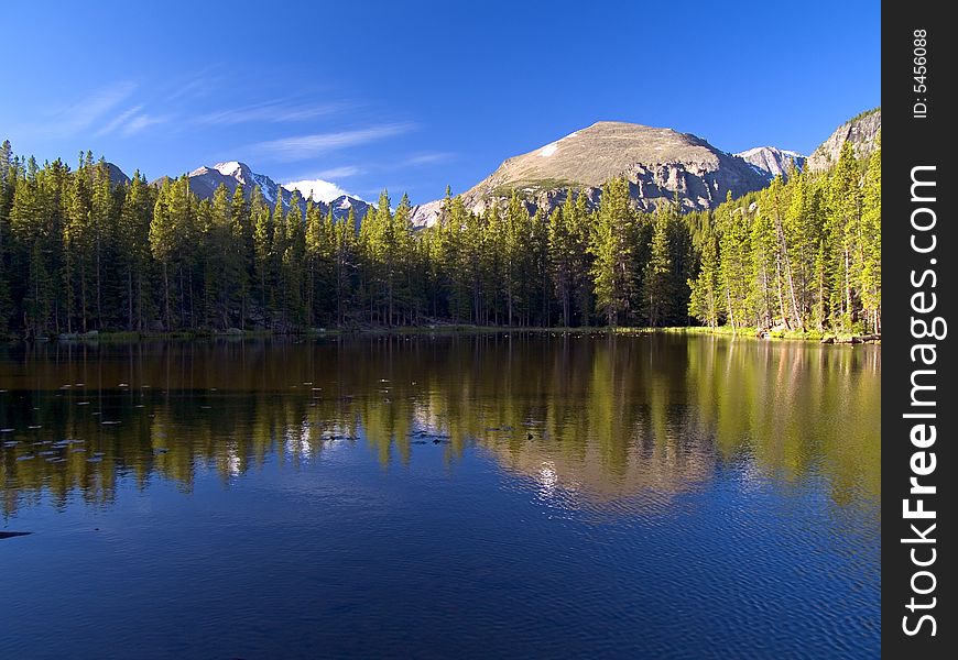 Nymph Lake and Longs Peak, Rocky Mountain National Park. Nymph Lake and Longs Peak, Rocky Mountain National Park