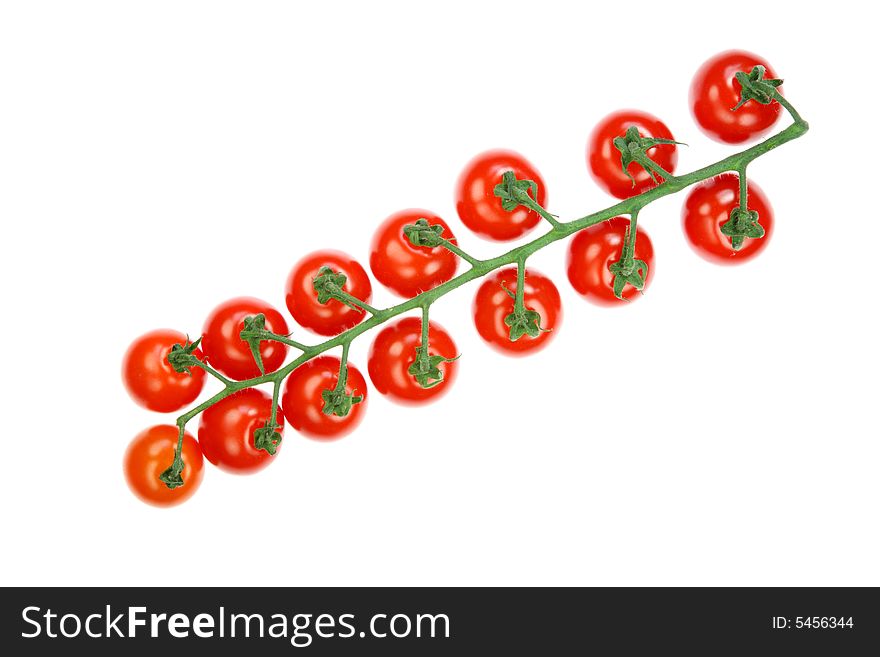 Cherry tomatoes on a white background. Cherry tomatoes on a white background.