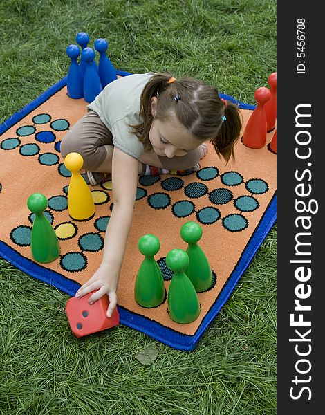 Child playing with a board