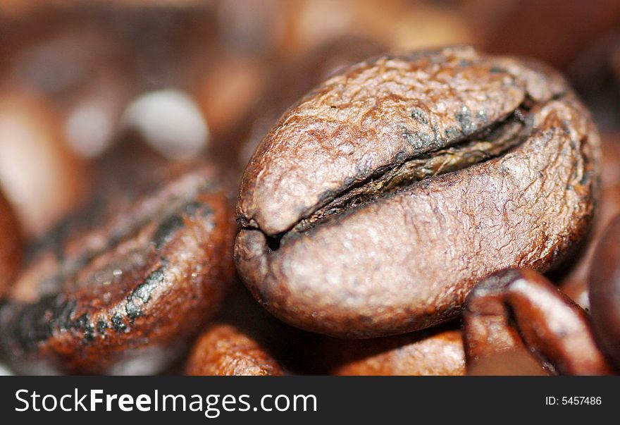 Freshly roasted coffee beans isolated. Freshly roasted coffee beans isolated.