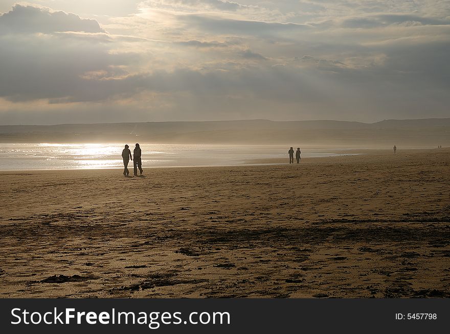 Lahinch beach in west coast of Ireland. Lahinch beach in west coast of Ireland