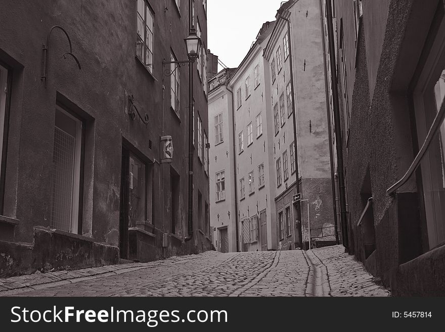 View of streets in old town