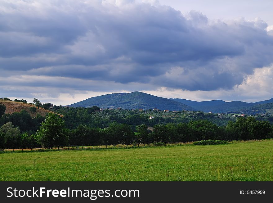 Cloudy June Afternoon in the Countryside. Cloudy June Afternoon in the Countryside