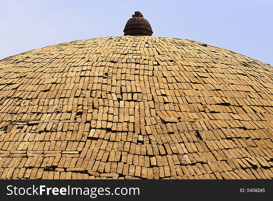 Dome of a giant brick kiln in Rajasthan, India. Dome of a giant brick kiln in Rajasthan, India.