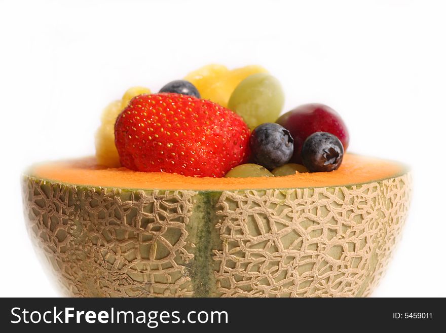 Fruits on a withe background.