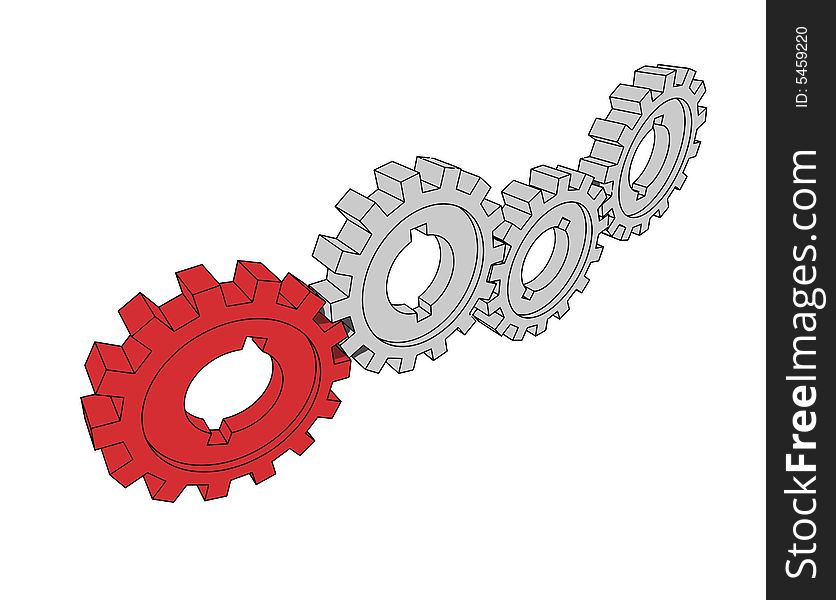 Cogwheels - business network - isolated illustration (with vector eps format). Cogwheels - business network - isolated illustration (with vector eps format)
