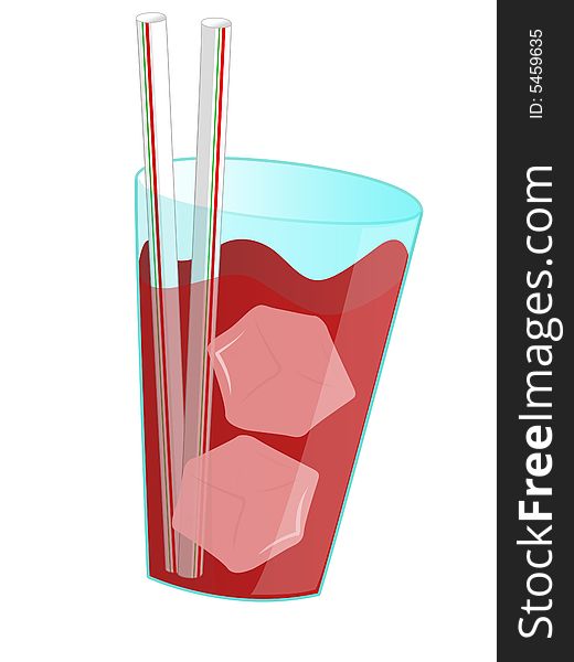 Illustration about Red drink