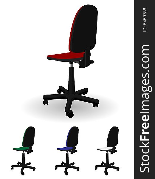 Office rotating armchair in a . Office rotating armchair in a