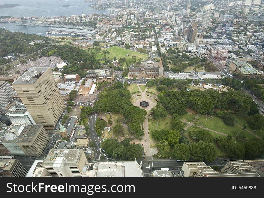 Sydney City aerial view