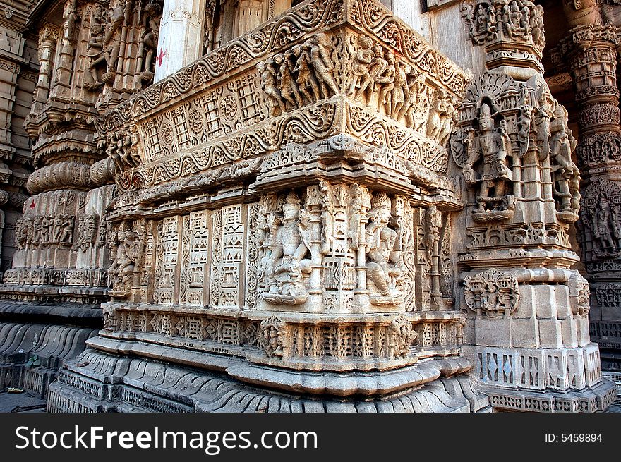 A view of a ancient architecture of the Hindu temple. A view of a ancient architecture of the Hindu temple.
