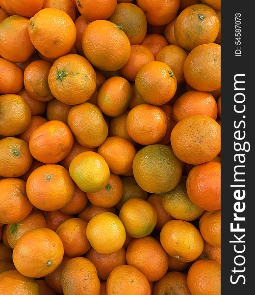 Tangerines on sale at the market. Tangerines on sale at the market