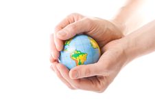 The Globe In Hands Royalty Free Stock Images The Globe In Hands Royalty Free Stock Images