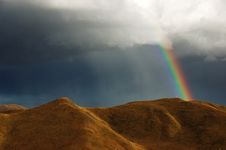 Rainbow Atop The Hill Royalty Free Stock Photography Rainbow Atop The Hill Royalty Free Stock Photography