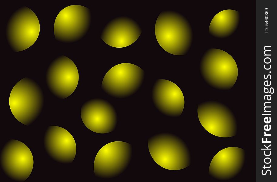 Abstract background with yellow balls.