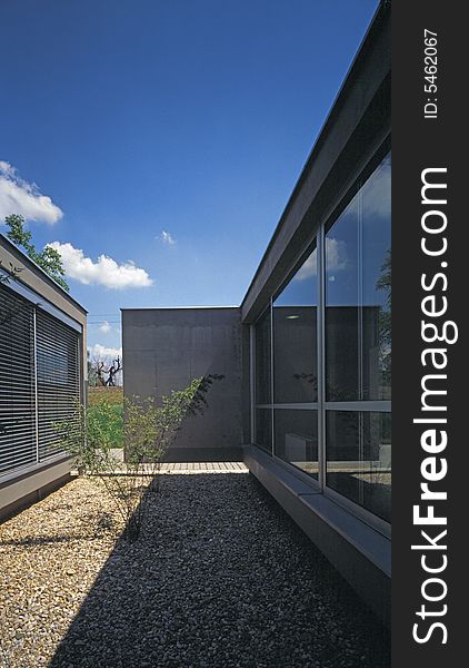 Patio In A Modern Building