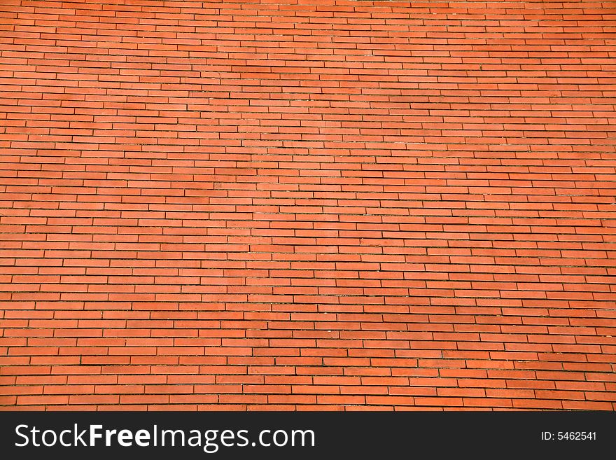 Background or pattern of a big red orange brick wall. Background or pattern of a big red orange brick wall