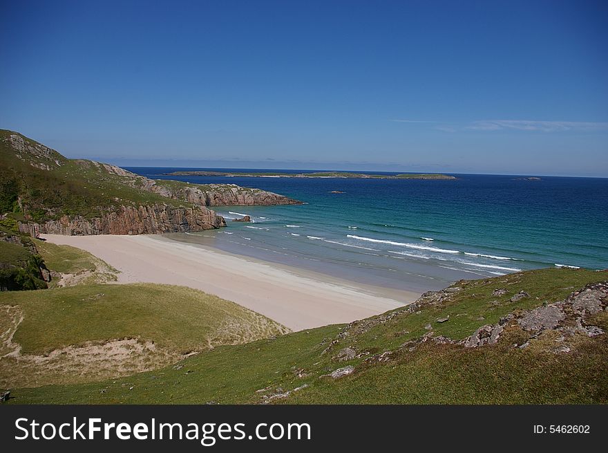 Isolated island beach on Harris, Scotland. Isolated island beach on Harris, Scotland