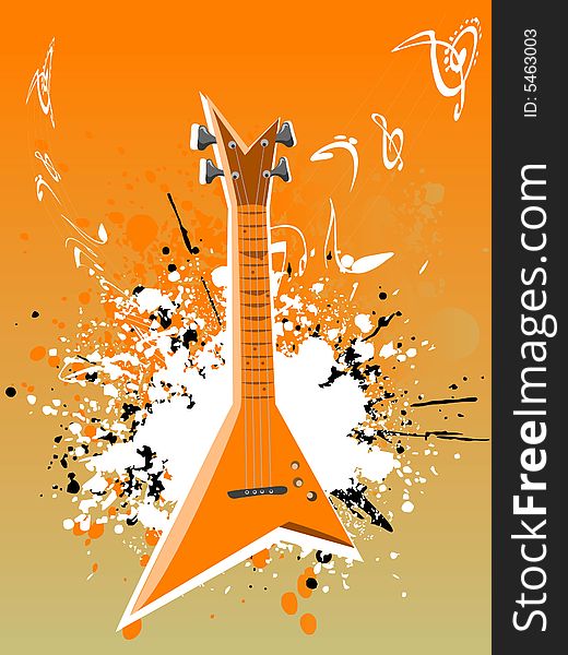 Guitar on grungy background abstract backgrouds. Guitar on grungy background abstract backgrouds