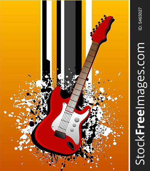 Guitar on grungy background abstract background. Guitar on grungy background abstract background