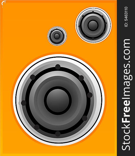 Loudspeakers on plain background abstract background