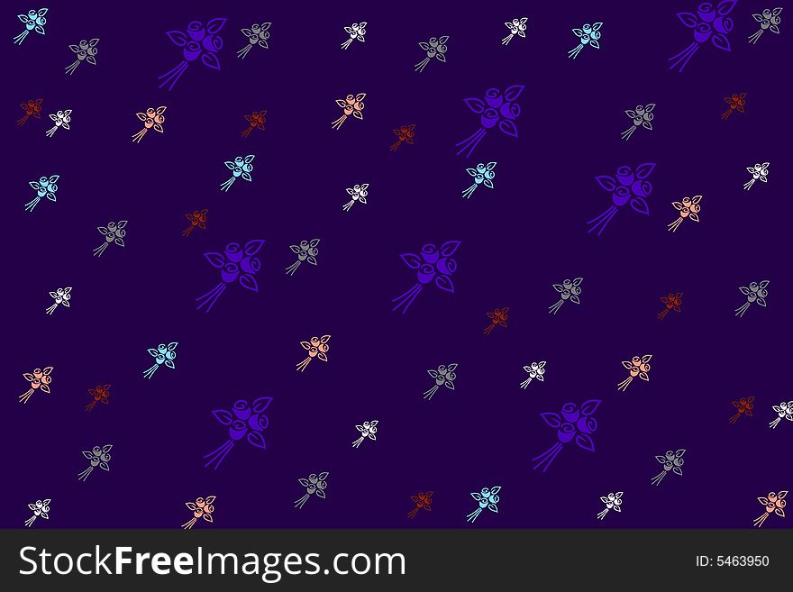 A funny background for web or paper with a lot of multicolor compositions flowers. A funny background for web or paper with a lot of multicolor compositions flowers