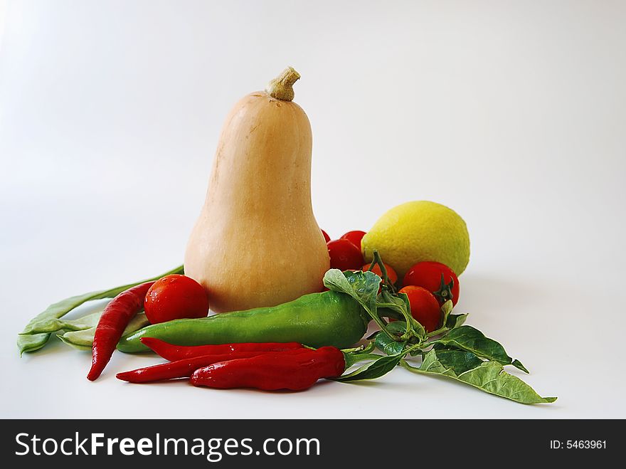 Vegetables Varieties on white background