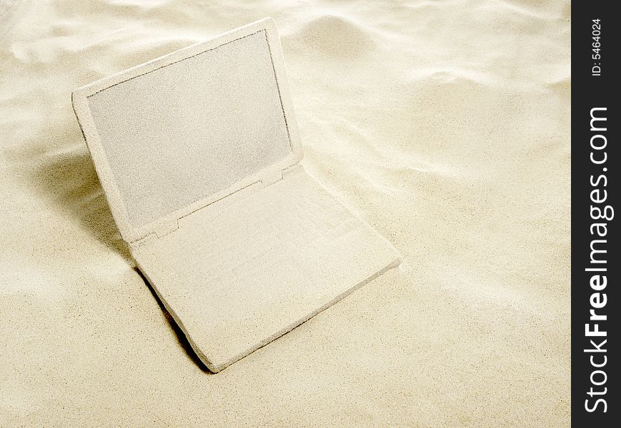 A notebook build from sand. A notebook build from sand