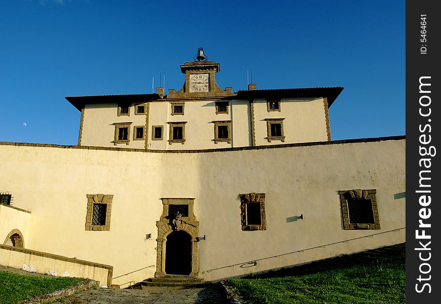 A landscape of the Palace inside the Belvedere Fortress in Florence - Italy