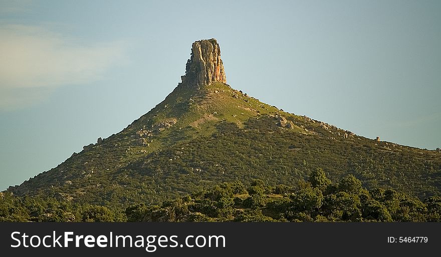 A view of Mount Ruinas in Sardinia.