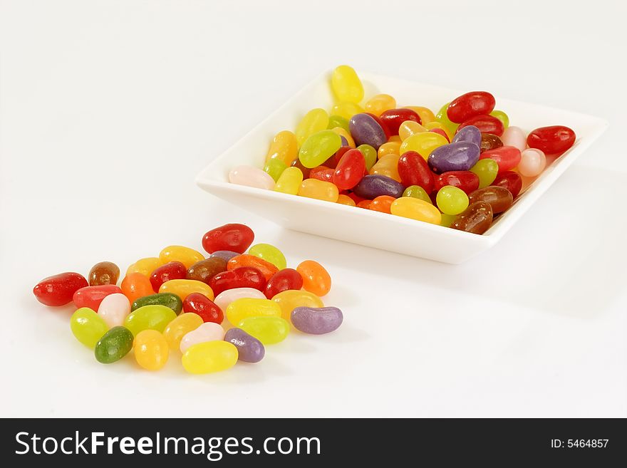 Multi colored Jelly beans on bright background. Multi colored Jelly beans on bright background