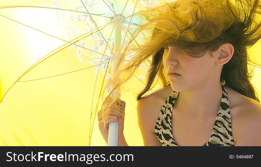 Girl And Umbrella