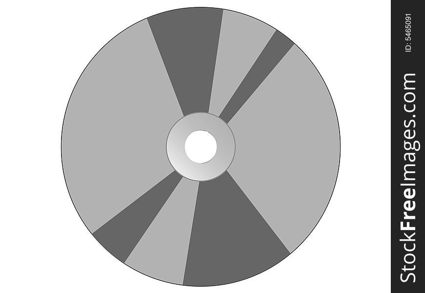 Compact disk on isolated with abstract  background