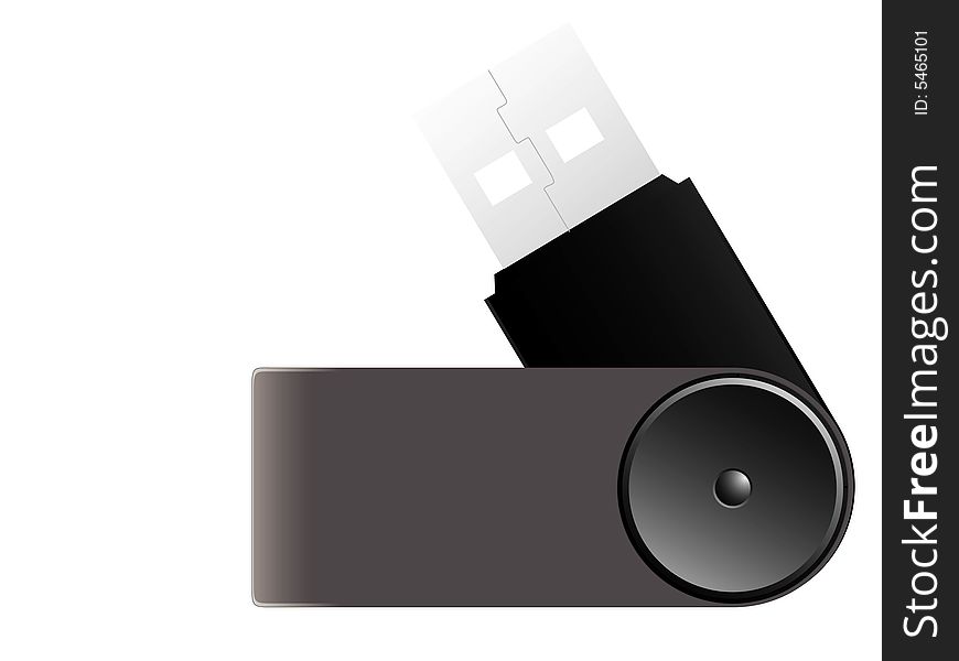 Pen drive on isolated with abstract background