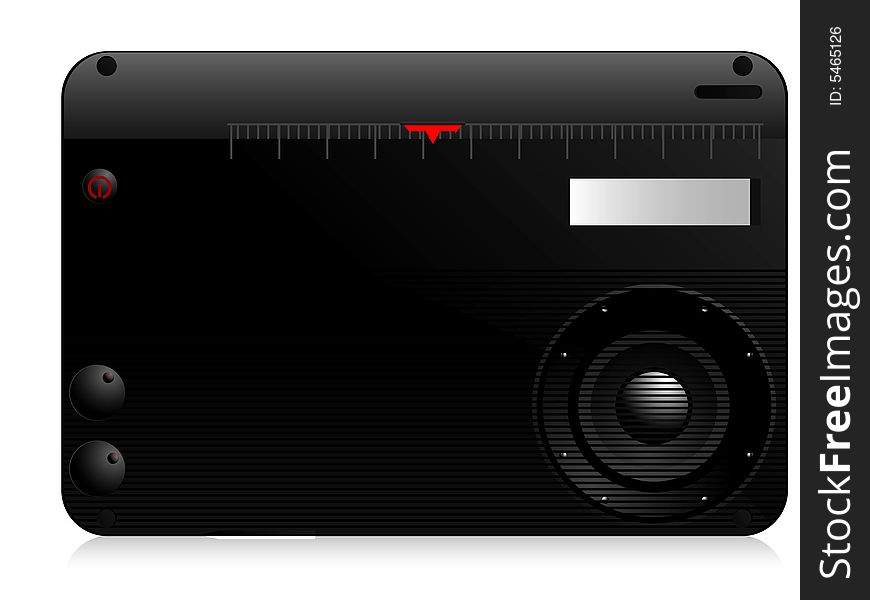 Fm radio on isolated with abstract background