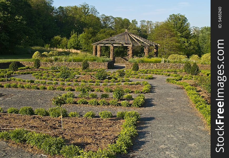 A view of the pavilion at Deep Cut Gardens, located in Middletown, NJ. A view of the pavilion at Deep Cut Gardens, located in Middletown, NJ.