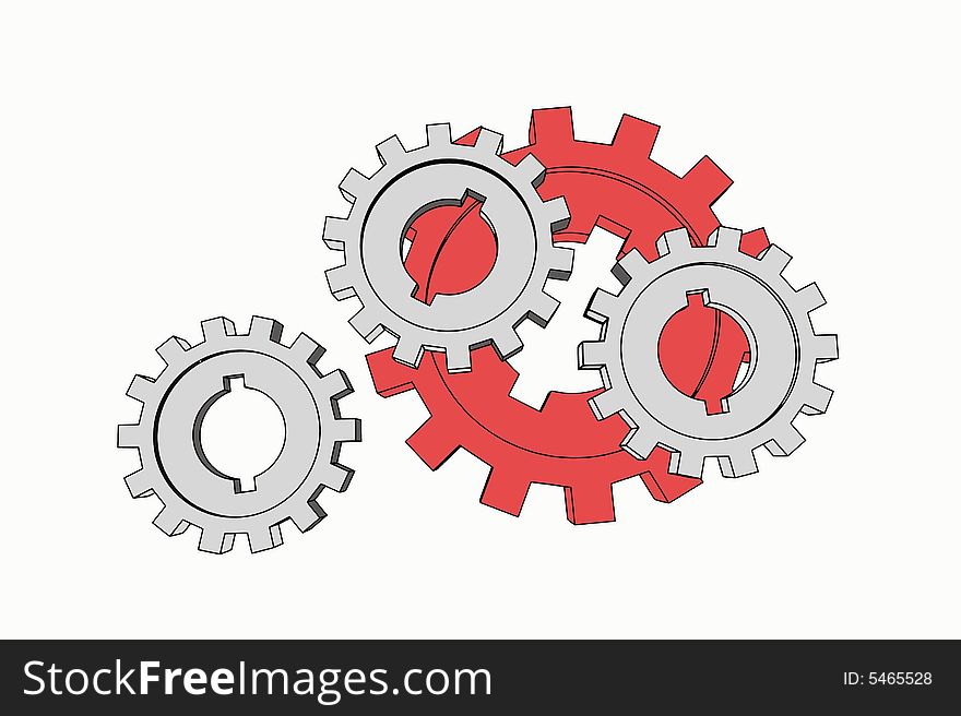 Cogwheels - business network - isolated illustration (with vector eps format). Cogwheels - business network - isolated illustration (with vector eps format)