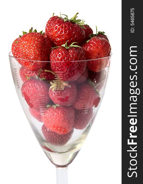 Strawberry in a wine glass