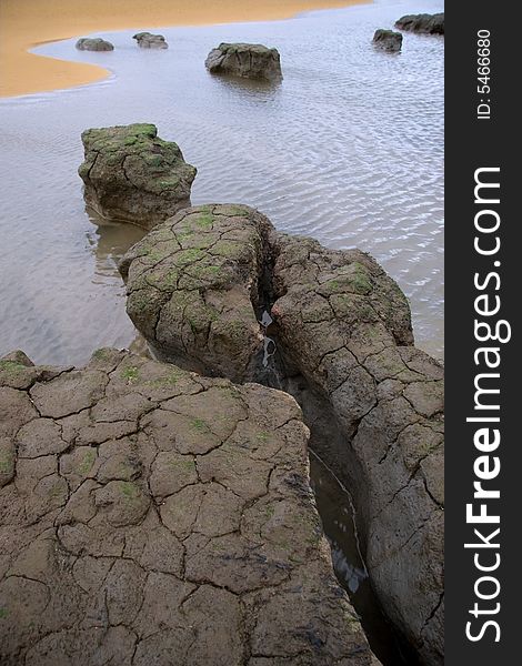 Mud banks on the west coast of ireland near ballybunion. Mud banks on the west coast of ireland near ballybunion