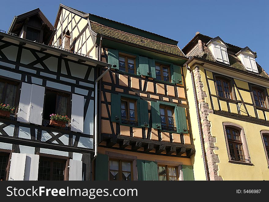 Riquewhir village, on the vine roard in Alsace, France. Riquewhir village, on the vine roard in Alsace, France