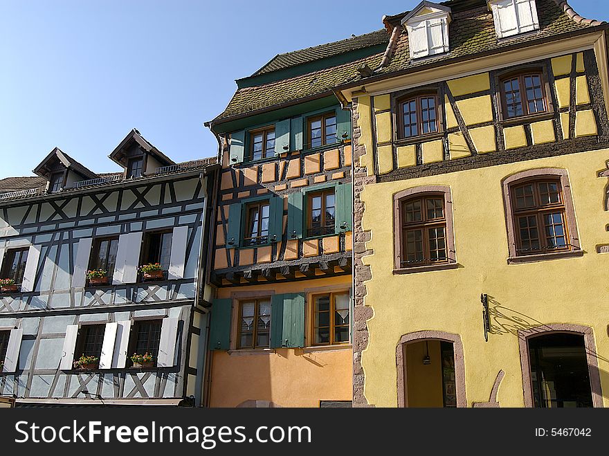 Riquewhir village, on the vine roard in Alsace, France. Riquewhir village, on the vine roard in Alsace, France