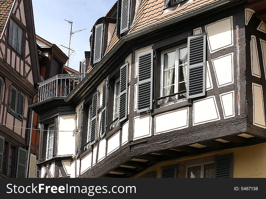 Traditional alsatian house in Alsace, France