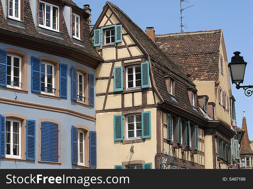 french medieval city of Colmar, Alsace. french medieval city of Colmar, Alsace