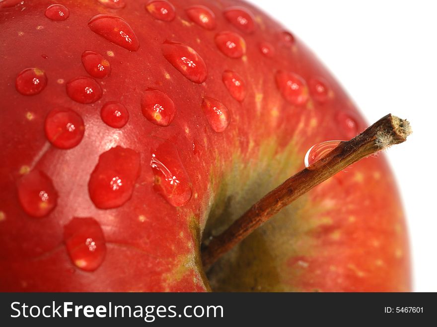 Apple. photo close up. Fresh drops of dew. Apple. photo close up. Fresh drops of dew.