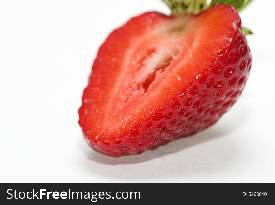 One half of Fresh strawberry