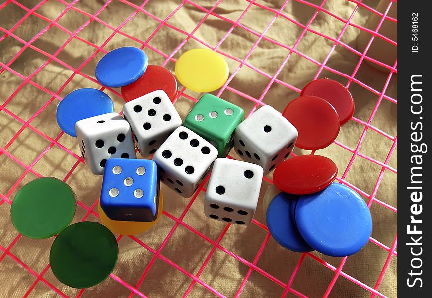 Pieces used in several dice games