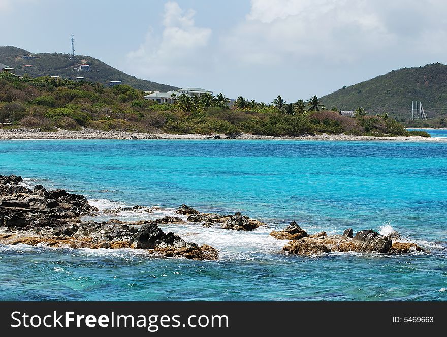 The coastline of St.Thomas island, U.S. Virgin Islands. The coastline of St.Thomas island, U.S. Virgin Islands.