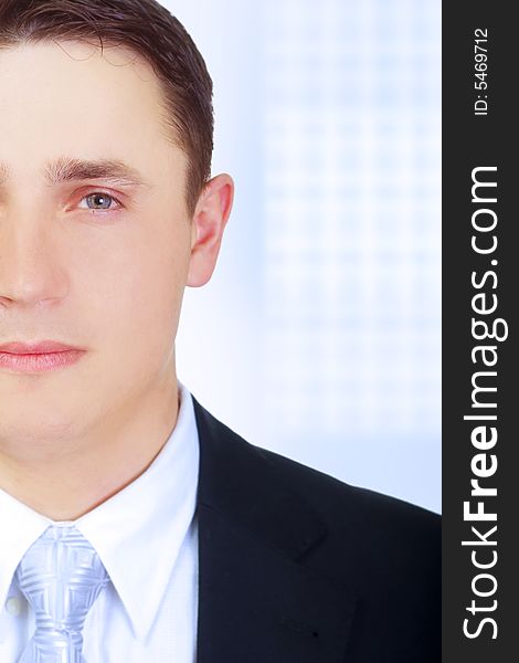 Close-up of young businessman. Close-up of young businessman