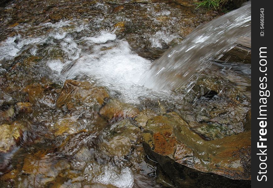 Spring water in the Carpathian mountains. Spring water in the Carpathian mountains