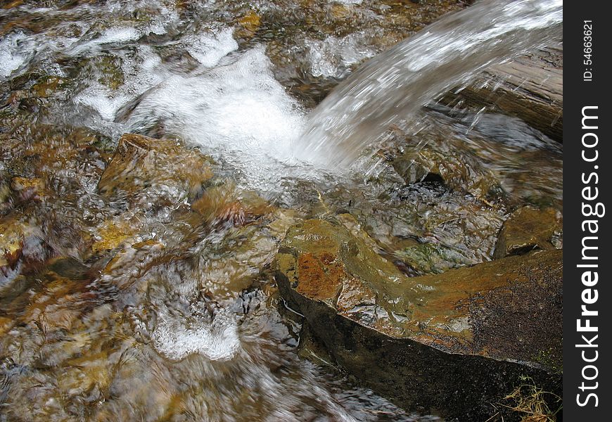 Spring water in the Carpathian mountains. Spring water in the Carpathian mountains